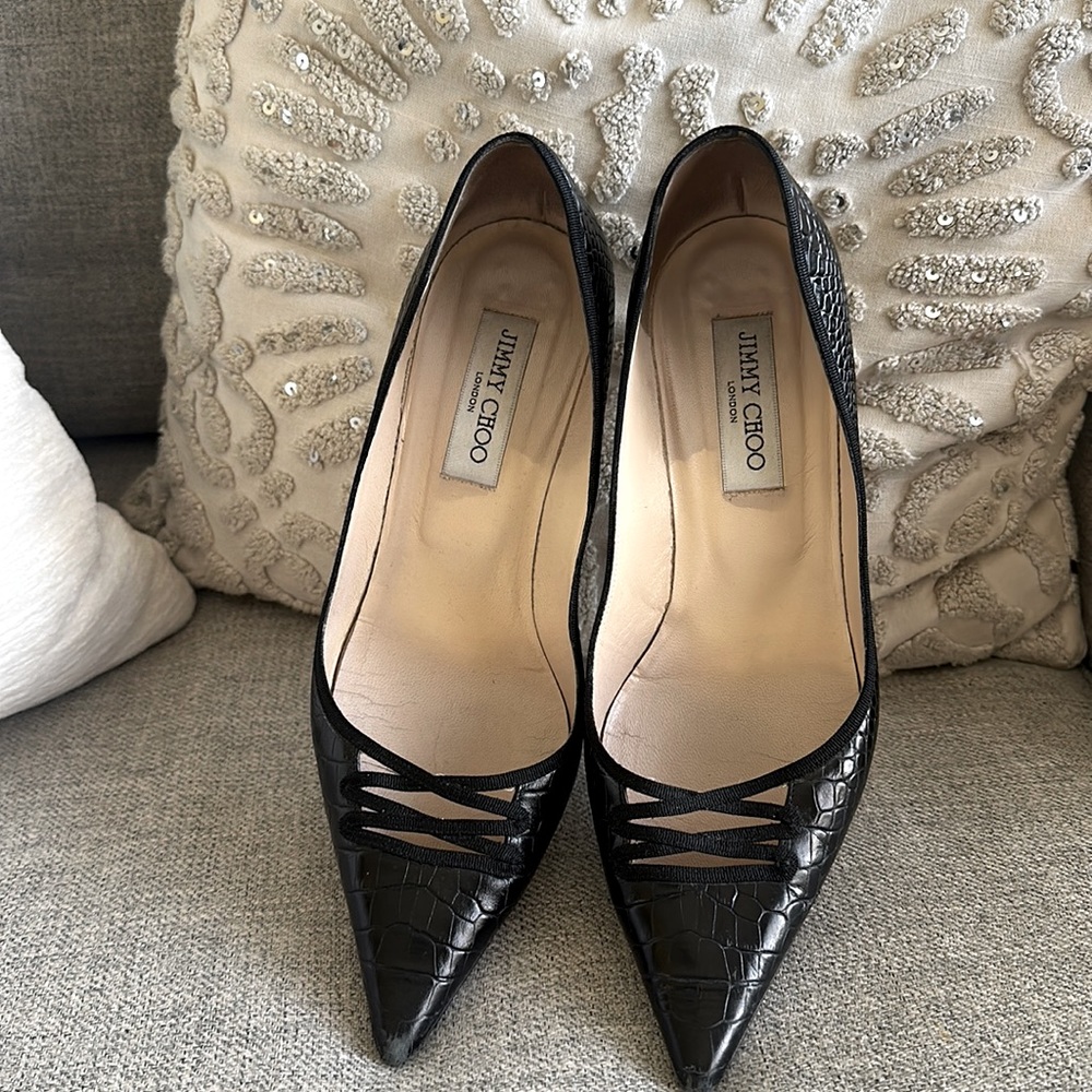 Jimmy Choo snakeskin heels